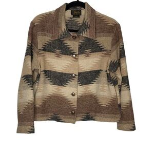 David Paul Southwestern Inspired Button-Up Short Jacket Sz S